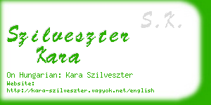 szilveszter kara business card